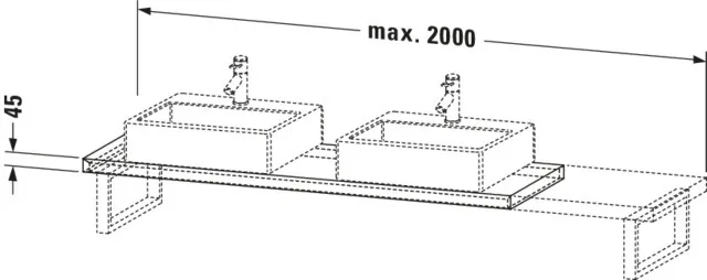 Duravit Konsole „L-Cube“ Duravit Konsole „L-Cube“
