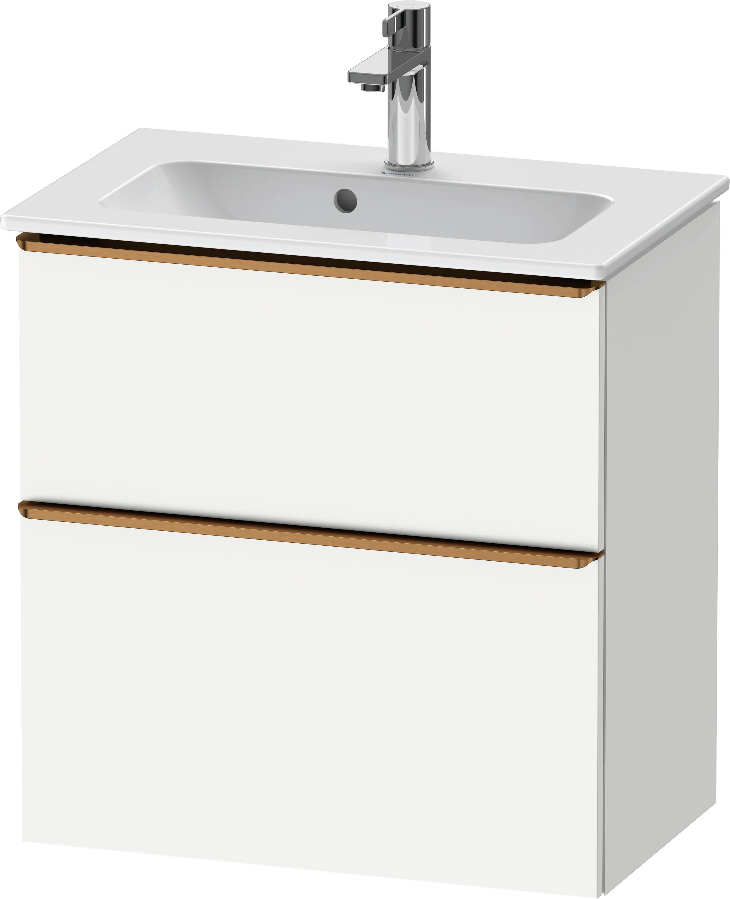 Duravit Waschtischunterschrank wandhängend „D-Neo“ 61 × 62,5 × 37,2 cm Weiß Matt