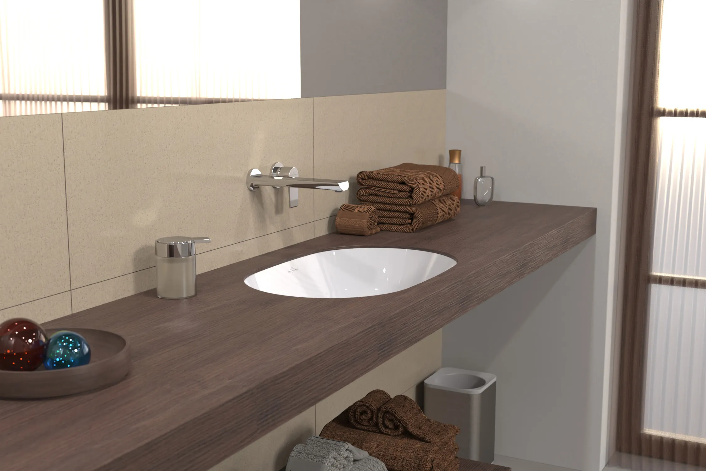 Villeroy & Boch Unterbauwaschtisch „Architectura“ 630 × 430 × 175 mm, ohne Hahnlochbohrung in Weiß Alpin Villeroy & Boch Unterbauwaschtisch „Architectura“ 630 × 430 × 175 mm, ohne Hahnlochbohrung in Weiß Alpin