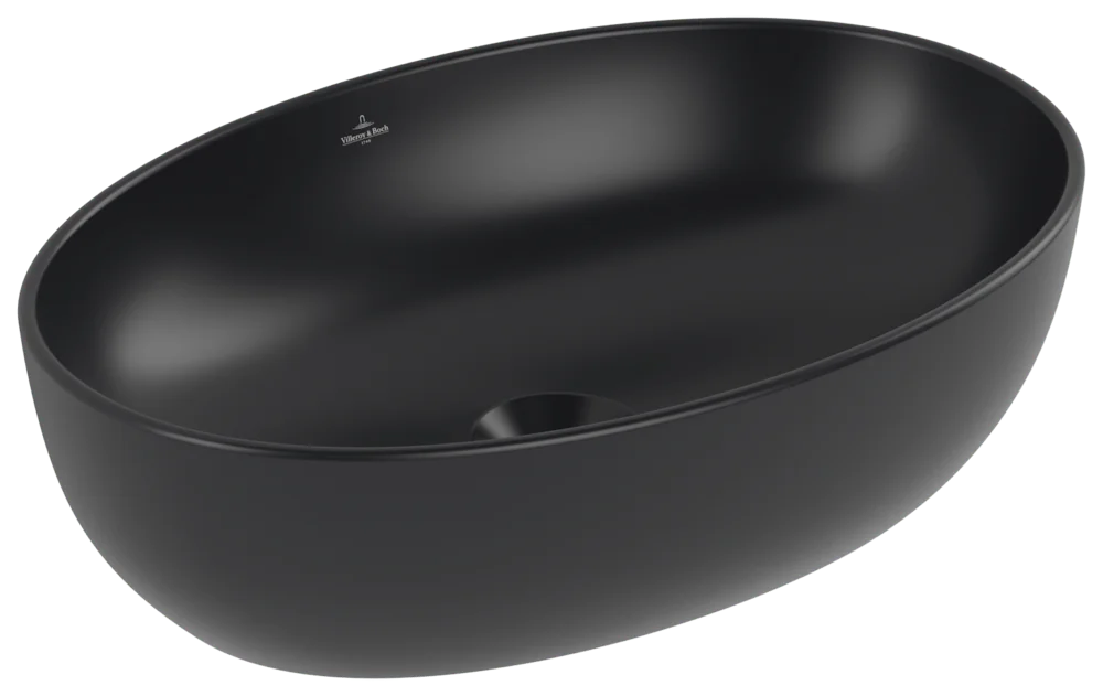 Villeroy & Boch Aufsatzwaschbecken Artis, oval, 480 x 325 x 135 mm, Pure Black CeramicPlus, TitanCeram, matt Villeroy & Boch Aufsatzwaschbecken Artis, oval, 480 x 325 x 135 mm, Pure Black CeramicPlus, TitanCeram, matt