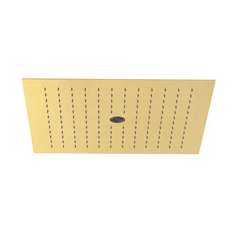 Kludi-ASANA Kopfbrause 440 x 440 mm, Brushed Gold PVD, Regen- & Laminarstrahl, 15 l/min, G1/2 Anschluss, Deckeneinbau