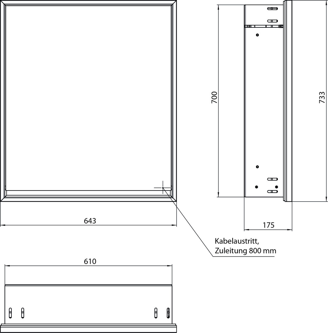 emco Spiegelschrank „loft“ 64,3 × 73,3 × 17,5 cm