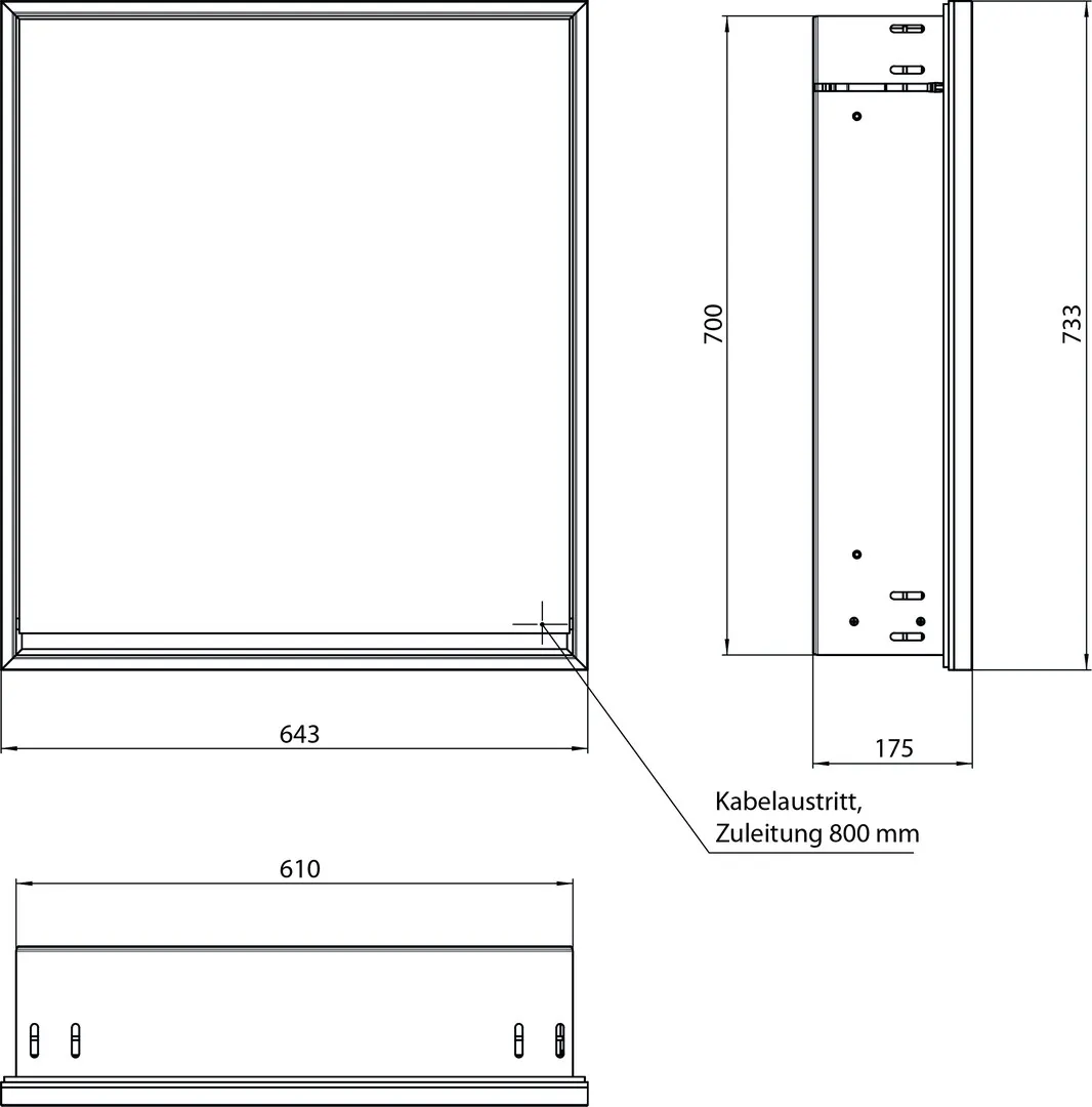 emco Spiegelschrank „loft“ 64,3 × 73,3 × 17,5 cm emco Spiegelschrank „loft“ 64,3 × 73,3 × 17,5 cm