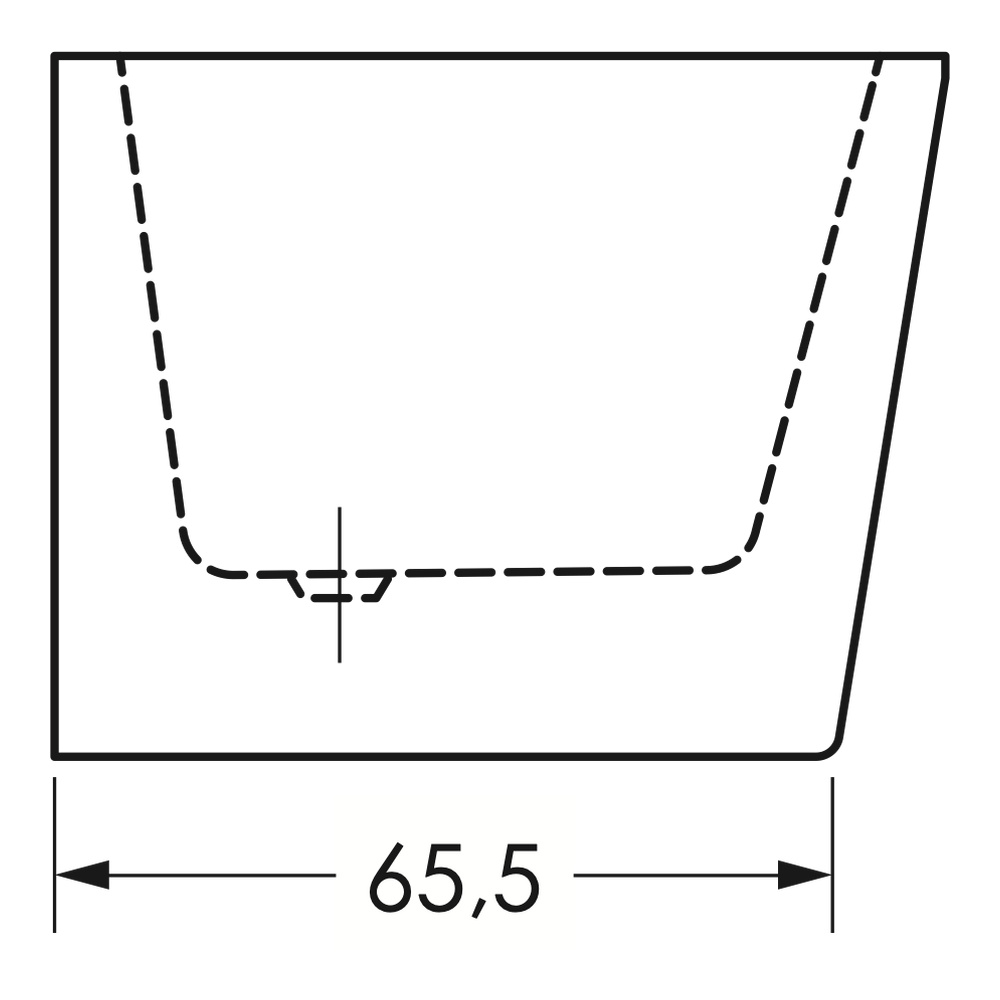 repaBAD Badewanne „Livorno Oval F“ freistehend oval 165 × 75 cm, Mittelablauf