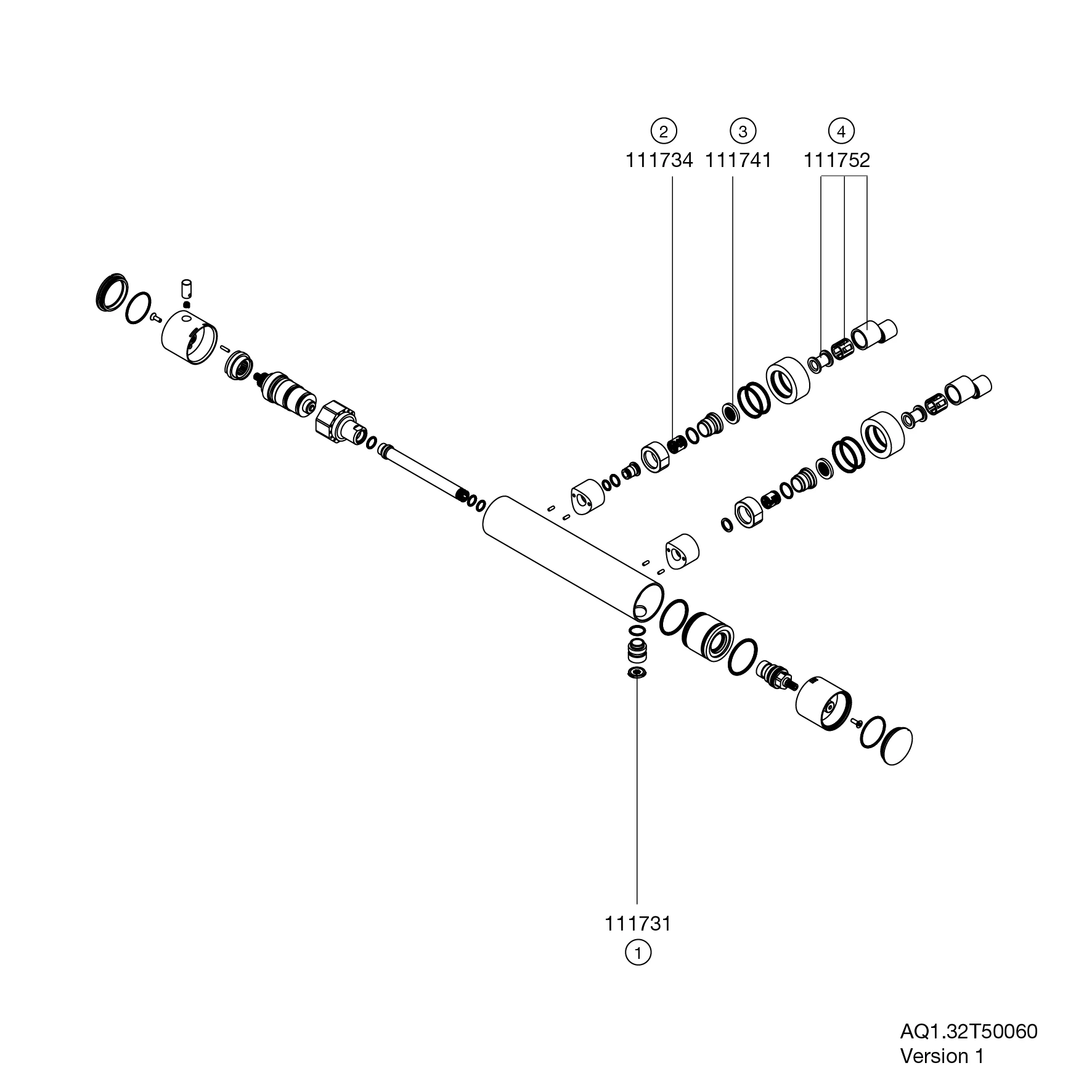 Zweihand-Duscharmatur „System-Armaturen“ 10,8 cm