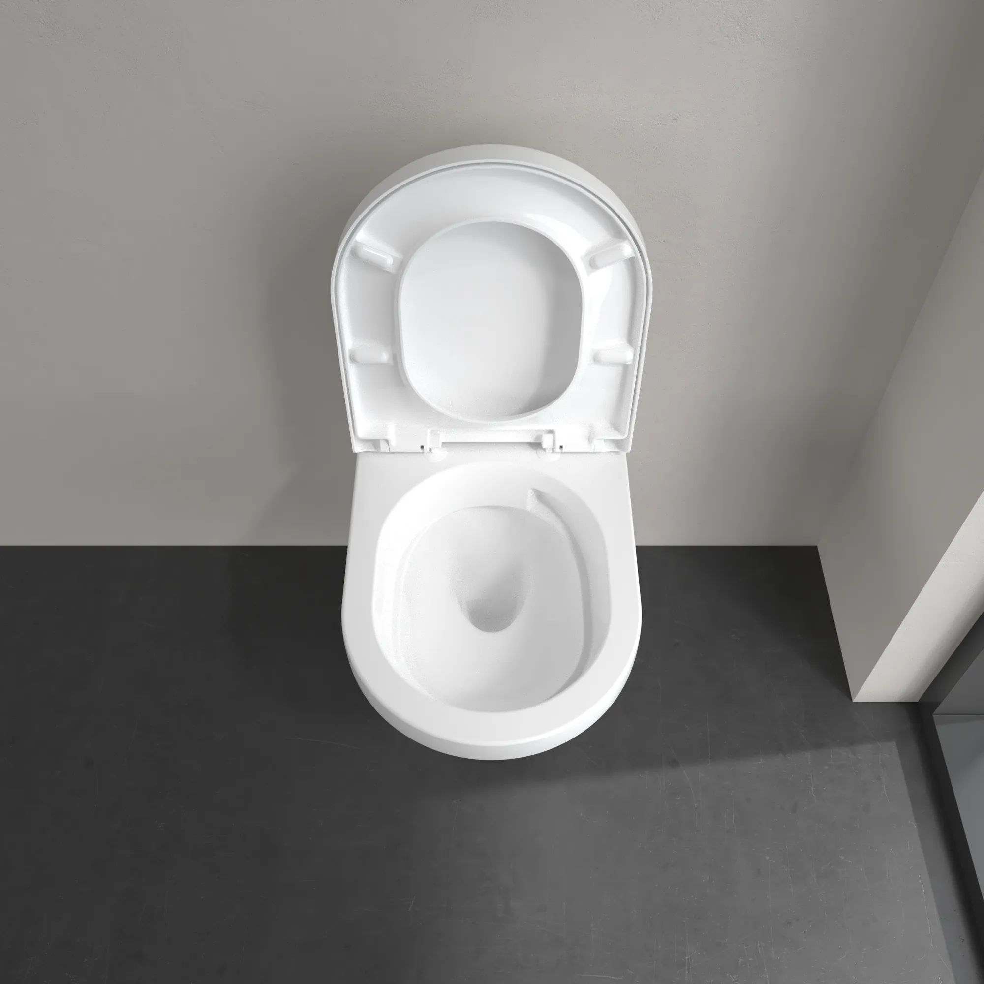 Villeroy & Boch Architectura Tiefspül-WC spülrandlos, Rund, Weiß Alpin, 370x530 mm, Höhe 355 mm, wandhängend