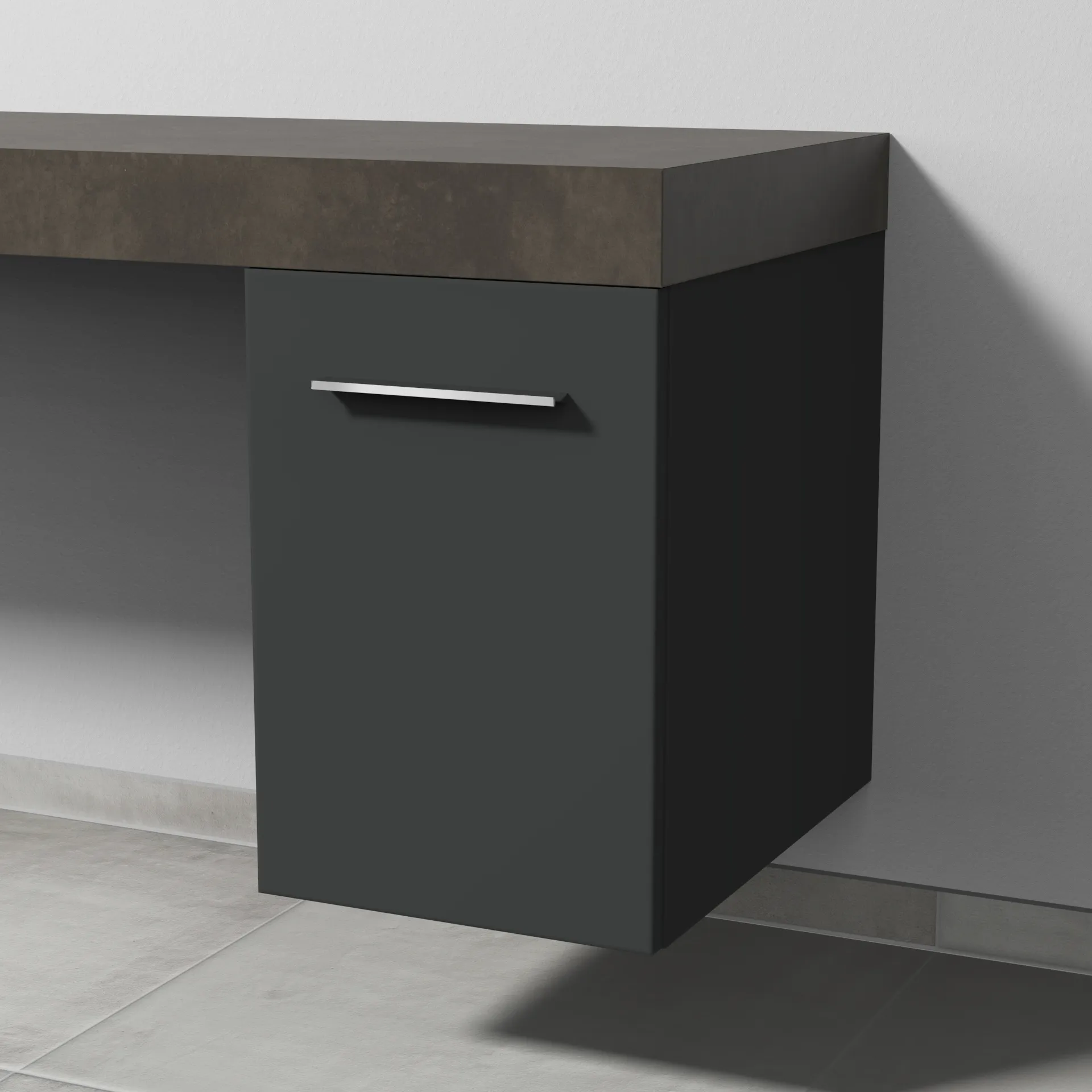 Sanipa Anbauschrank „2morrow“ 350 × 510 × 520 mm in Graphit (matt)