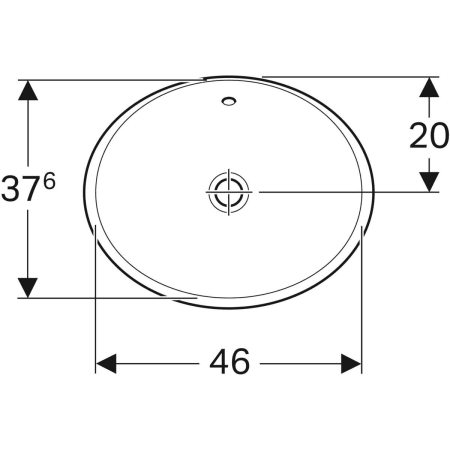 Einbauwaschtisch „Variform“ 50 × 40 cm 