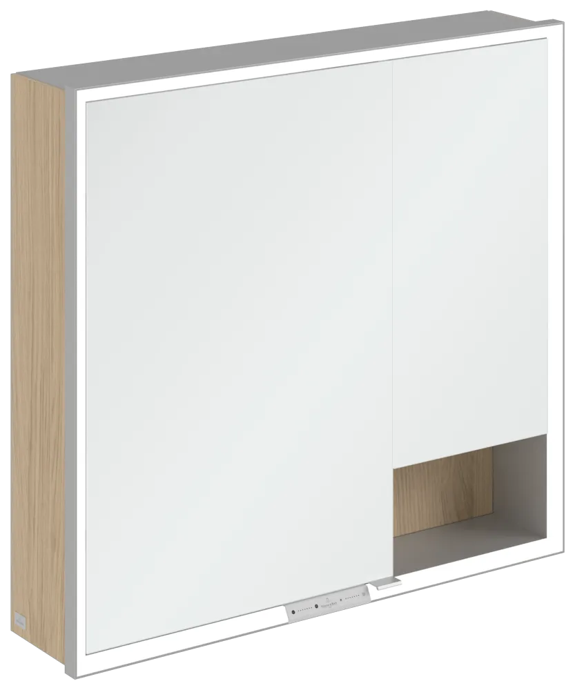 Villeroy & Boch Aufputz-Spiegelschrank „My View+“ 800 × 750 × 168 mm in Nordic Oak