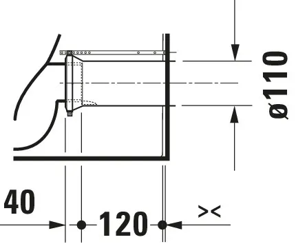 Stand-Tiefspül-WC „Qatego“ 39 × 40 × 60 cm in, mit Spülrand