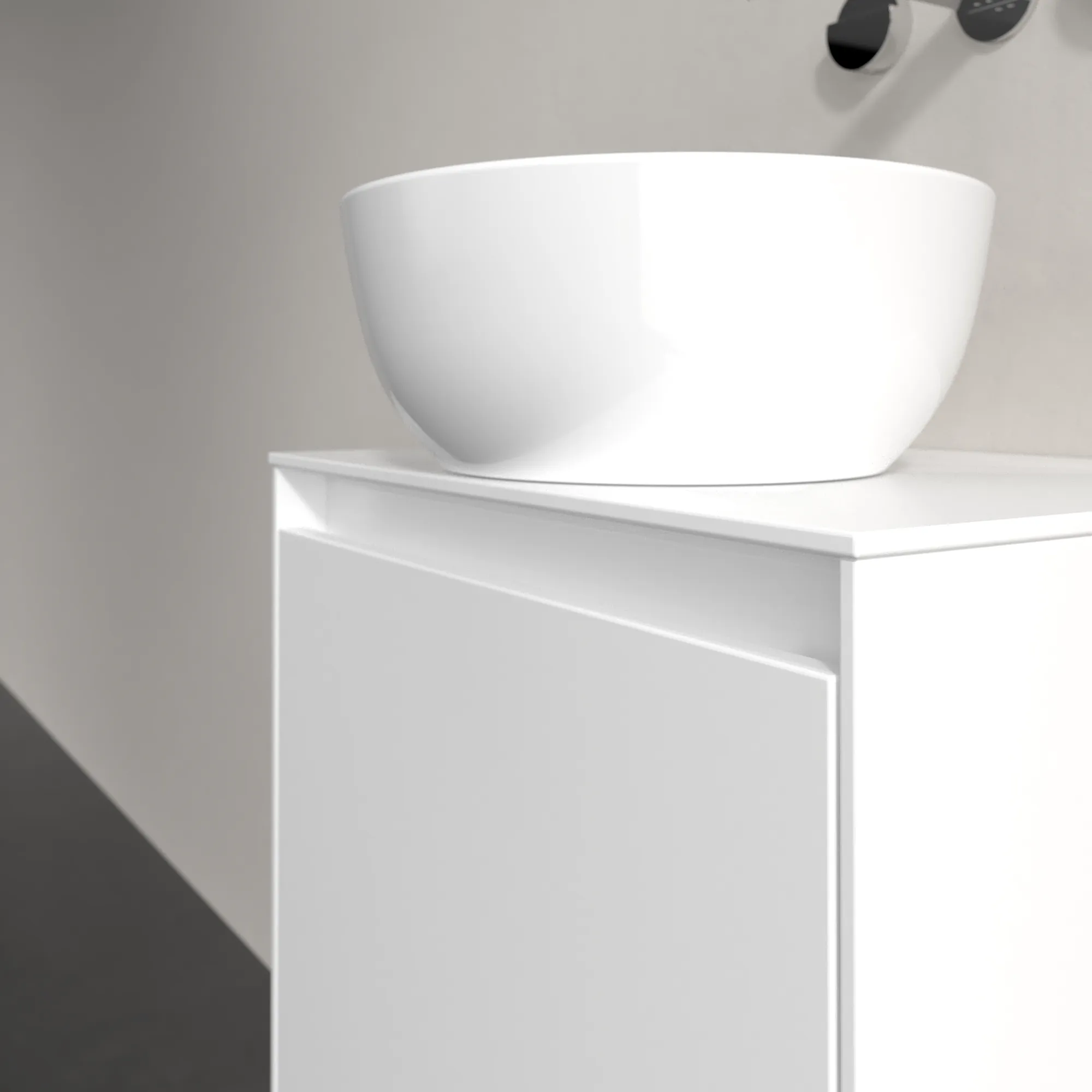 Villeroy & Boch Waschtischunterschrank „Collaro“ 500 × 548 × 380 mm Weiß Matt, für Becken mittig, Anschlag rechts, ohne Beleuchtung Villeroy & Boch Waschtischunterschrank „Collaro“ 500 × 548 × 380 mm Weiß Matt, für Becken mittig, Anschlag rechts, ohne Beleuchtung