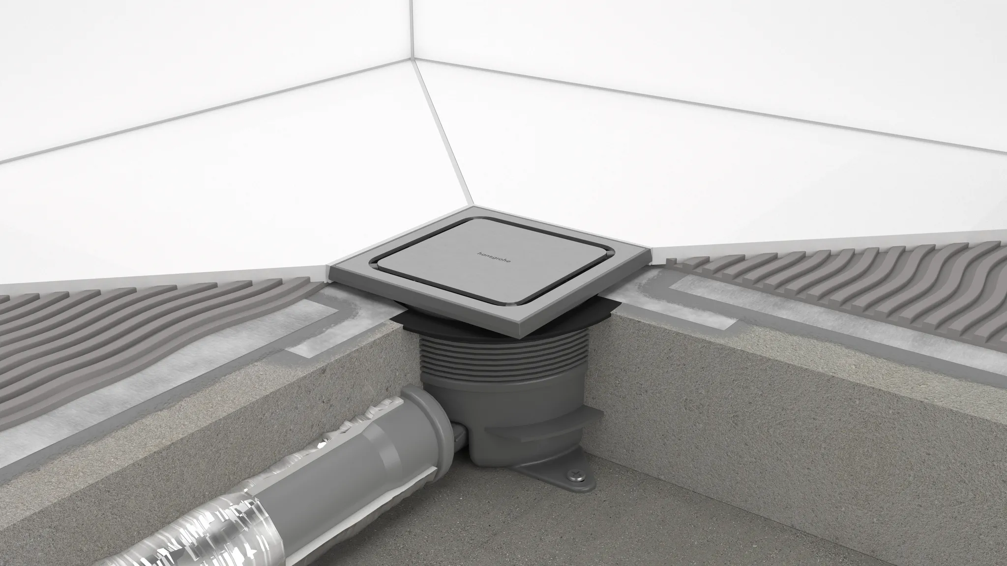 Hansgrohe Duschrinne „RainDrain Spot Plus“ in Edelstahl Hansgrohe Duschrinne „RainDrain Spot Plus“ in Edelstahl