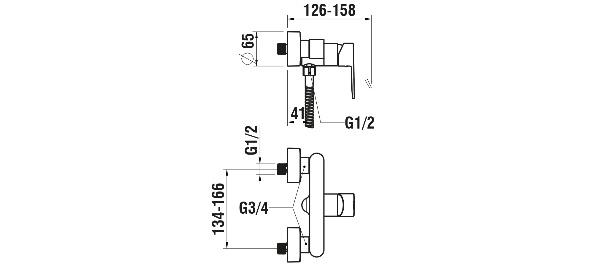 Einhebel-Brausemischer Aufputz mit Zubehör Kunststoffschlauch 1500 mm und Handbrause MyTwin100 chrom Einhebel-Brausemischer Aufputz mit Zubehör Kunststoffschlauch 1500 mm und Handbrause MyTwin100 chrom
