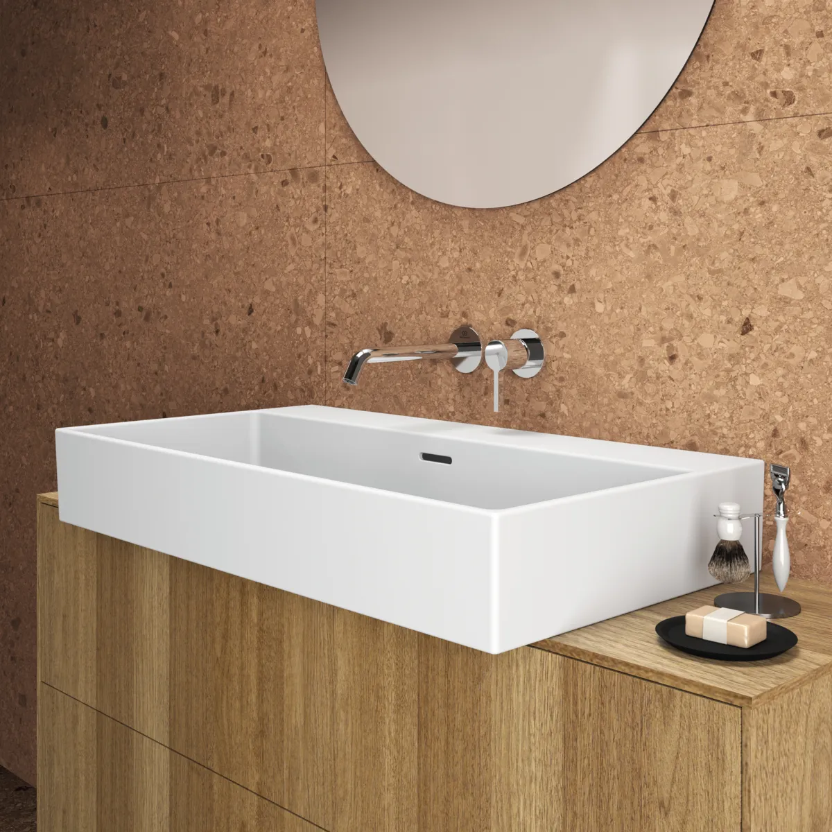 Ideal Standard Wand-Waschtischarmatur Joy Arm, runde Rosette, 220mm Ausladung, Chrom Ideal Standard Wand-Waschtischarmatur Joy Arm, runde Rosette, 220mm Ausladung, Chrom