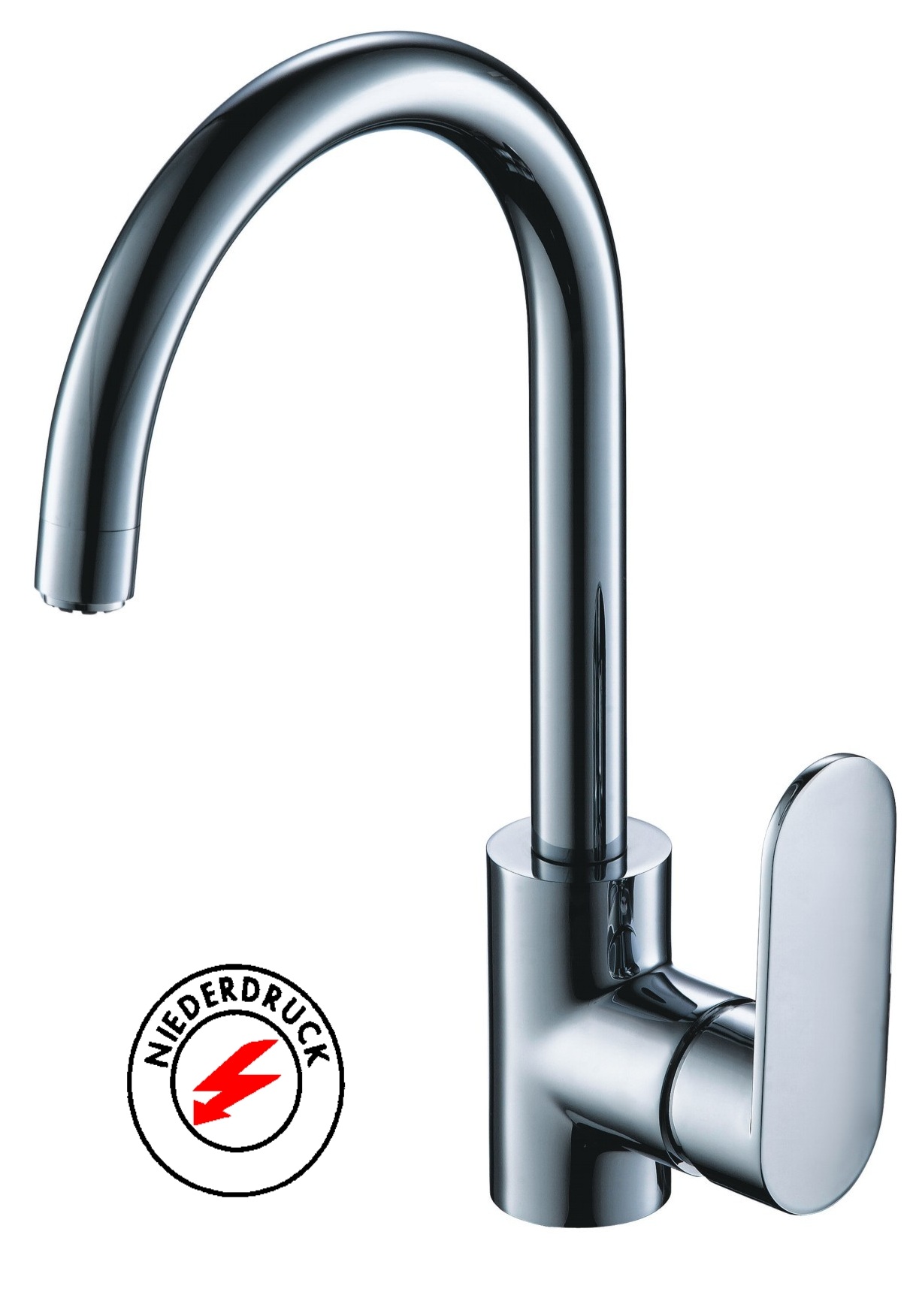 Spültisch-Einhandbatterie AqvaPlus - für offene Heißwasserbereiter - schwenkbarer Auslauf - Kartusche mit keramischen Dichtscheiben - Heisswassersperre - Wassermengendurchflussregulierung - flexible Druckschläuche 3/8", DVGW W270 - chrom Spültisch-Einhandbatterie AqvaPlus - für offene Heißwasserbereiter - schwenkbarer Auslauf - Kartusche mit keramischen Dichtscheiben - Heisswassersperre - Wassermengendurchflussregulierung - flexible Druckschläuche 3/8", DVGW W270 - chrom