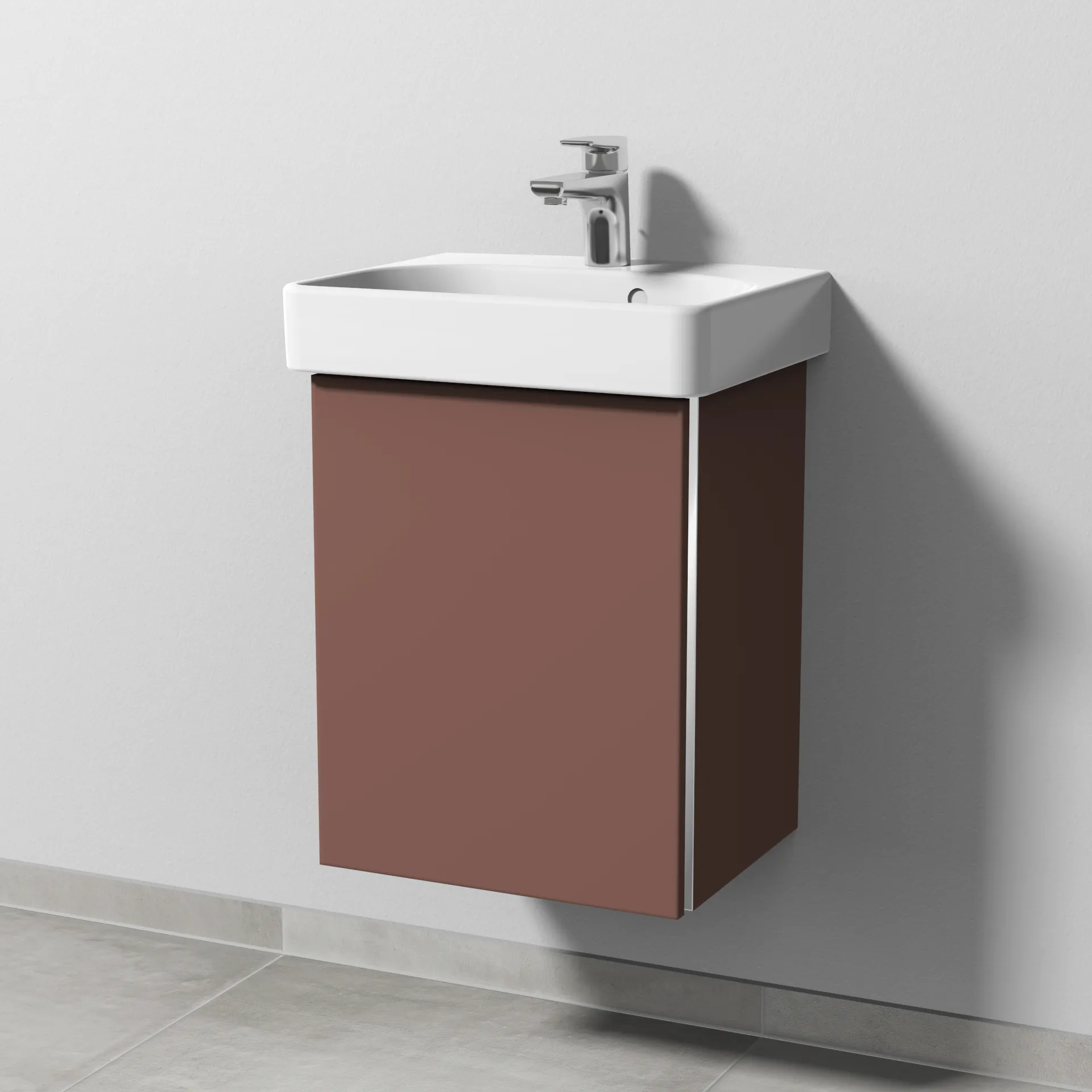 Sanipa Waschtischunterschrank „3way“ 400 × 523 × 332 mm in Wine-Red, Anschlag links Sanipa Waschtischunterschrank „3way“ 400 × 523 × 332 mm in Wine-Red, Anschlag links