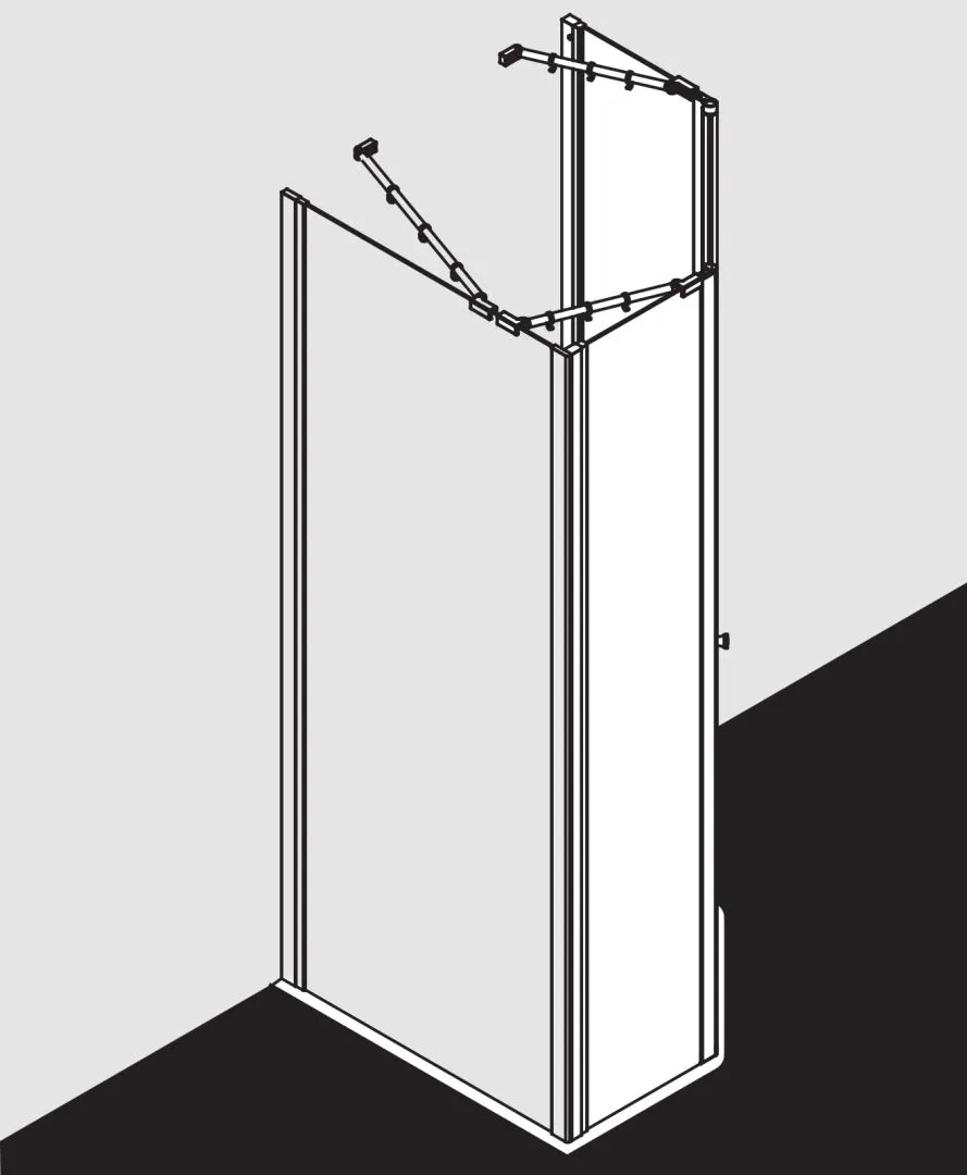 Kermi Duschdesign IBIZA 2000 Fünfeck-Duschkabine (Schwingtür mit Festfeldern) 2000x900mm Kermi Duschdesign IBIZA 2000 Fünfeck-Duschkabine (Schwingtür mit Festfeldern) 2000x900mm