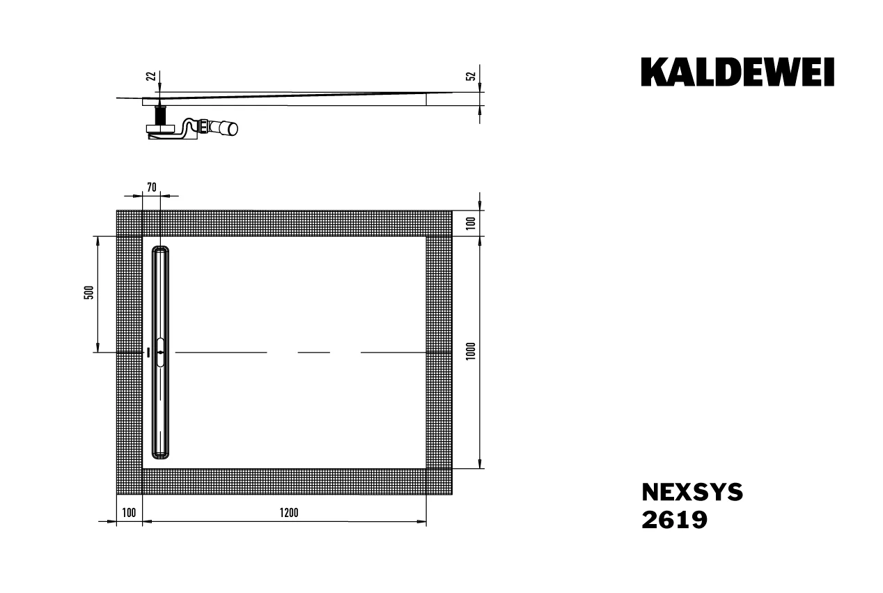 Kaldewei rechteck Duschwanne „Nexsys“ 100 × 120 cm in warm beige 20