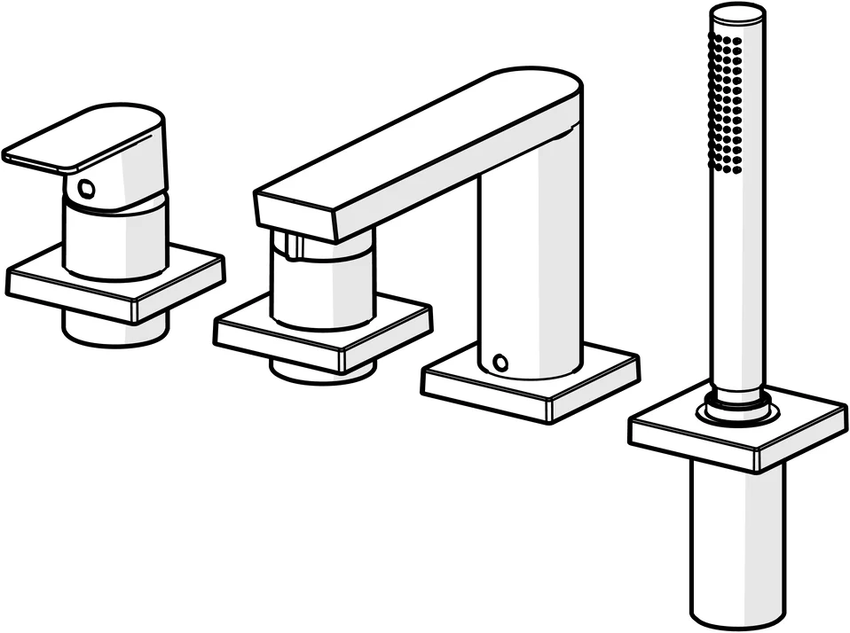 HansaSTELA Wannenarmatur Einhebelmischer Fertigmontageset für Wanne/Brause HansaSTELA 5730 Rosette eckig Chrom HansaSTELA Wannenarmatur Einhebelmischer Fertigmontageset für Wanne/Brause HansaSTELA 5730 Rosette eckig Chrom