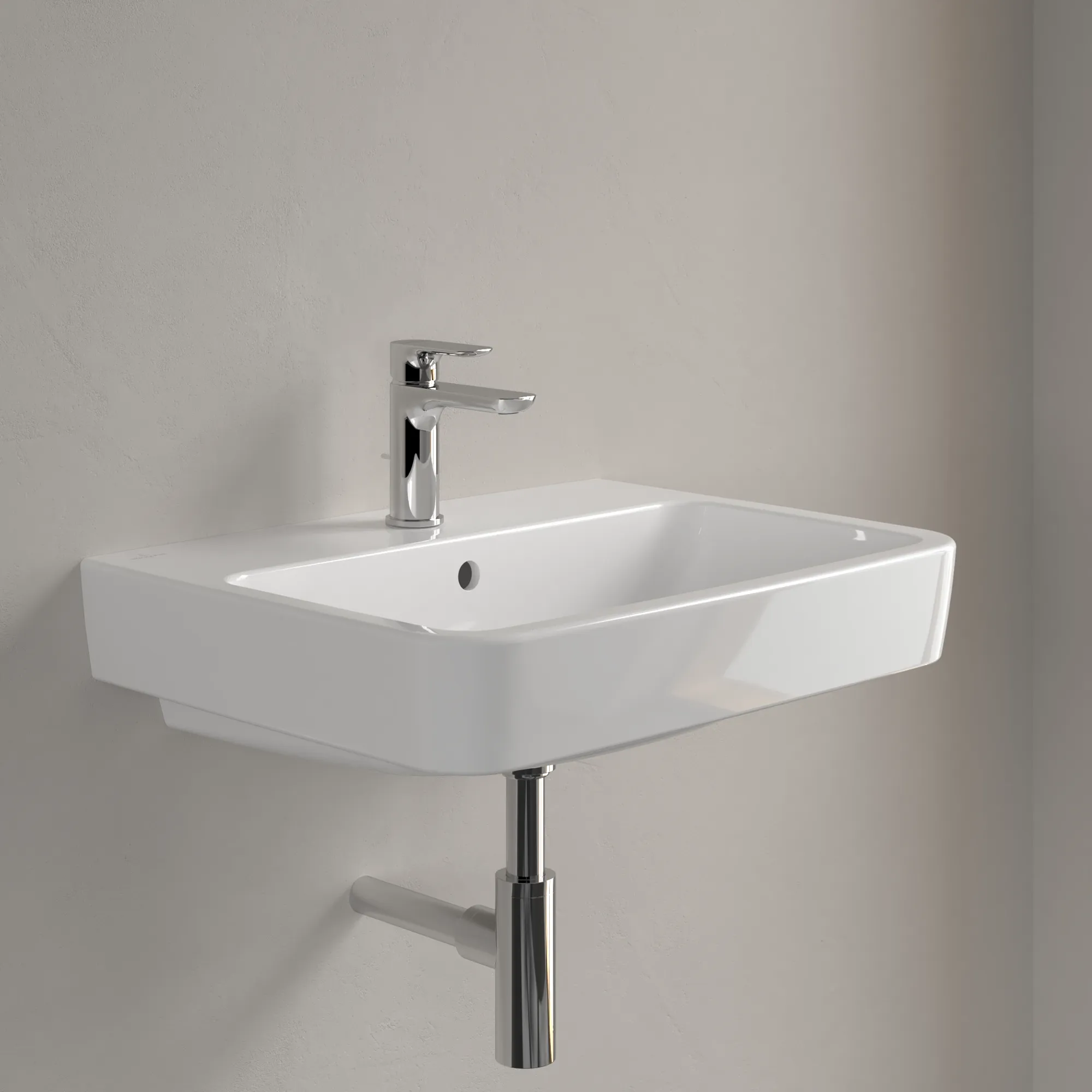Villeroy & Boch Einbau-/Aufsatz Wandwaschtisch geschliffen „O.novo“ 600 × 460 × 175 mm, für Becken mittig, mit Hahnlochbohrung, Hahnlochposition mittig in Weiß Alpin Villeroy & Boch Einbau-/Aufsatz Wandwaschtisch geschliffen „O.novo“ 600 × 460 × 175 mm, für Becken mittig, mit Hahnlochbohrung, Hahnlochposition mittig in Weiß Alpin