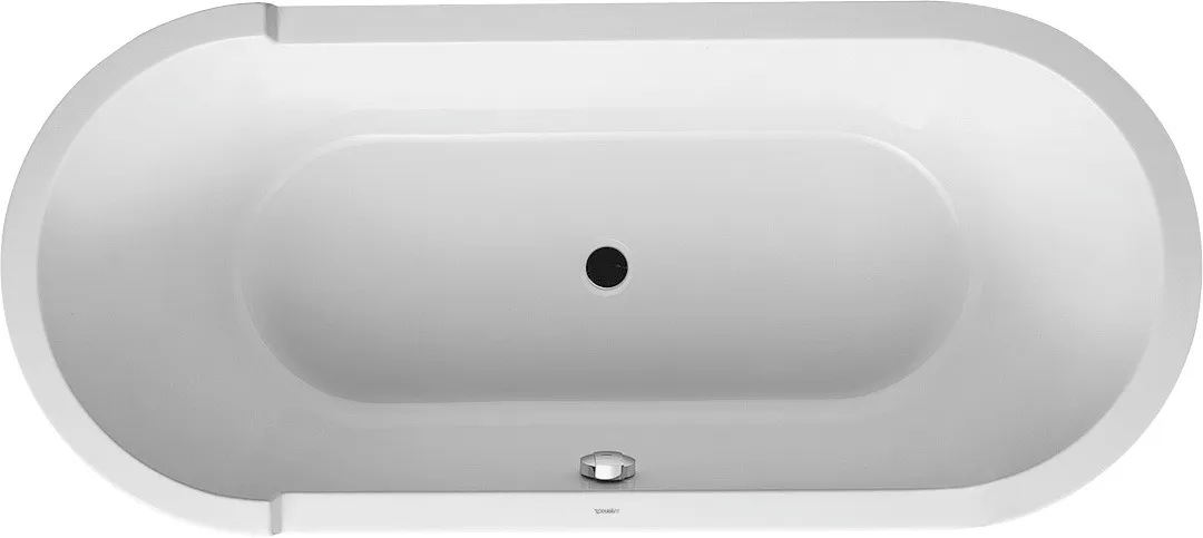 Duravit Badewanne „Starck“ freistehend oval 1800 × 800 mm, Mittelablauf in Weiß Größe: 180 × 80 cm / Whirlsystem: ohne Whirlsystem Duravit Badewanne „Starck“ freistehend oval 1800 × 800 mm, Mittelablauf in Weiß Größe: 180 × 80 cm / Whirlsystem: ohne Whirlsystem
