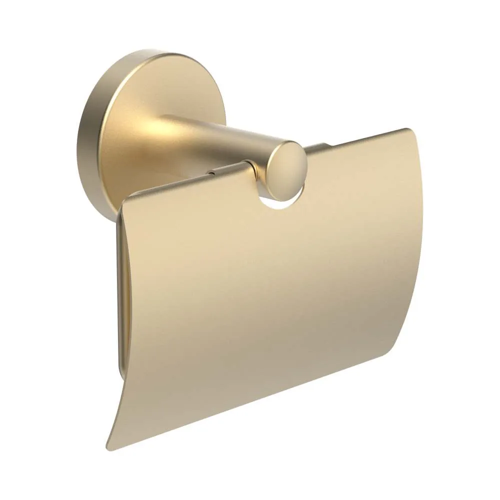 Niara Toilettenpapierhalter 38406.2 mit Abdeckung, blassgold matt