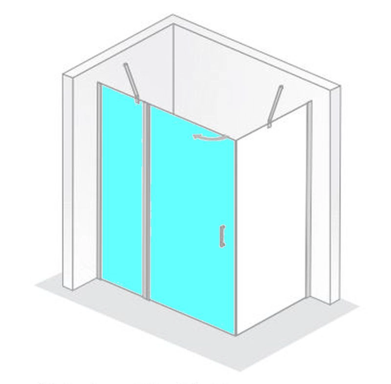 HSK gerahmte Drehtür an Nebenteil 2-teilig „Favorit Nova“ für Seitenwand Glas Klar hell, Profile Alu Silber-matt, H: 1950 mm HSK gerahmte Drehtür an Nebenteil 2-teilig „Favorit Nova“ für Seitenwand Glas Klar hell, Profile Alu Silber-matt, H: 1950 mm