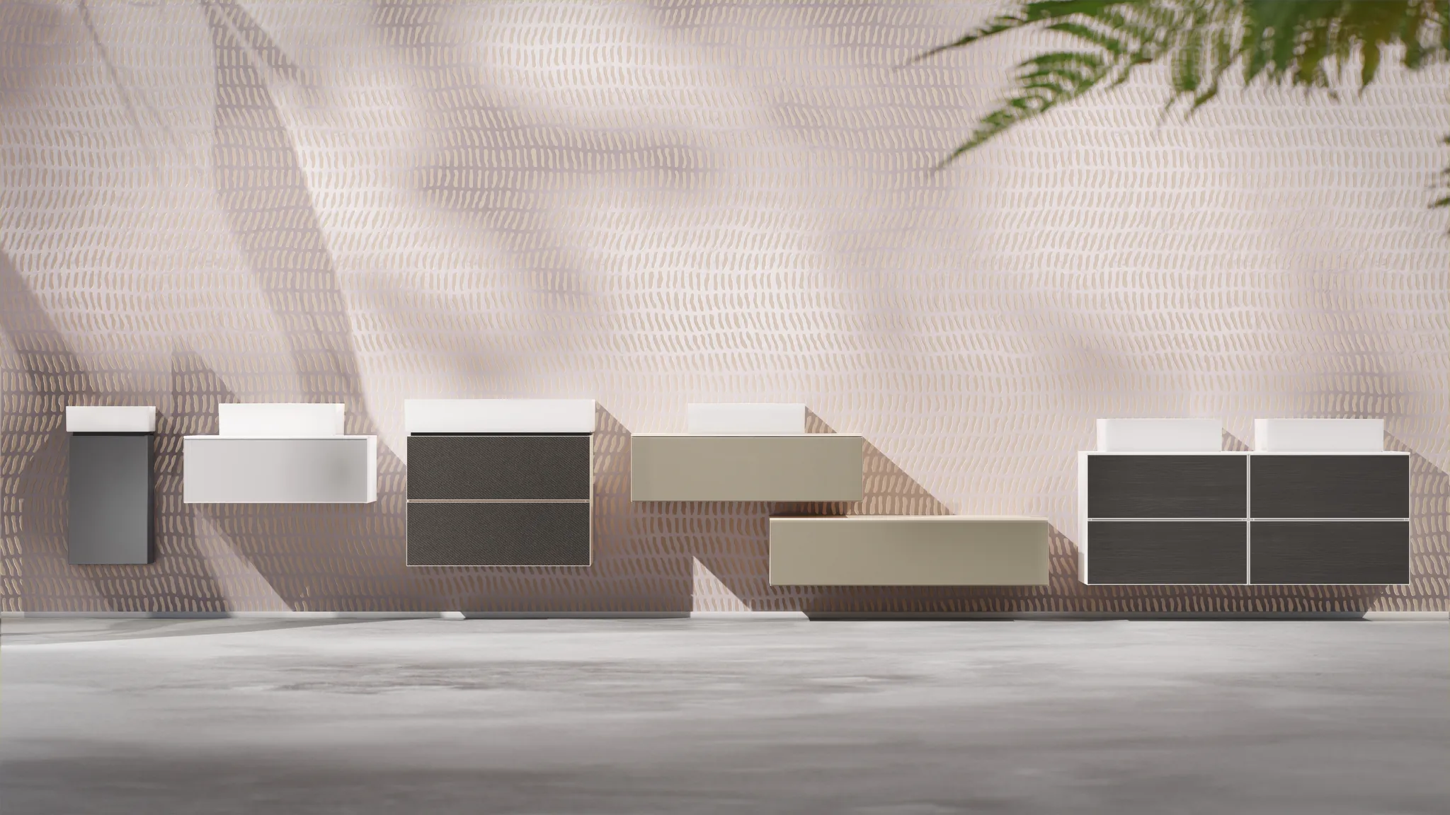 Xevolos E Sideboard Sandbeige Matt 1180/550 mit 1 Schubkasten und Abdeckplatte, Oberfläche Front: Bronze Struktur Xevolos E Sideboard Sandbeige Matt 1180/550 mit 1 Schubkasten und Abdeckplatte, Oberfläche Front: Bronze Struktur