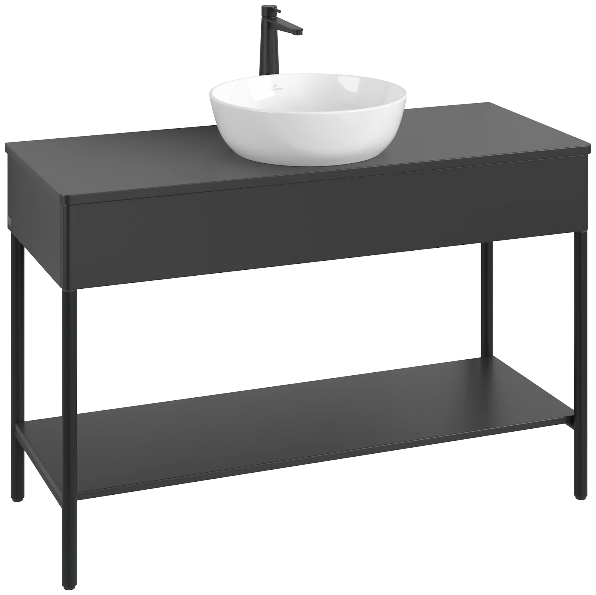 Villeroy & Boch Waschbeckenunterschrank Artis L65051PD, 1200x782x500mm, Black Matt Lacquer, mit Beleuchtung und Push-to-open Funktion Villeroy & Boch Waschbeckenunterschrank Artis L65051PD, 1200x782x500mm, Black Matt Lacquer, mit Beleuchtung und Push-to-open Funktion