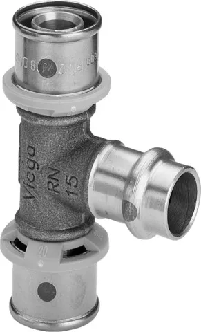 Viega „Sanfix P“ T-Stück mit 3 Muffen 20 × 15 × 20 mm Viega „Sanfix P“ T-Stück mit 3 Muffen 20 × 15 × 20 mm