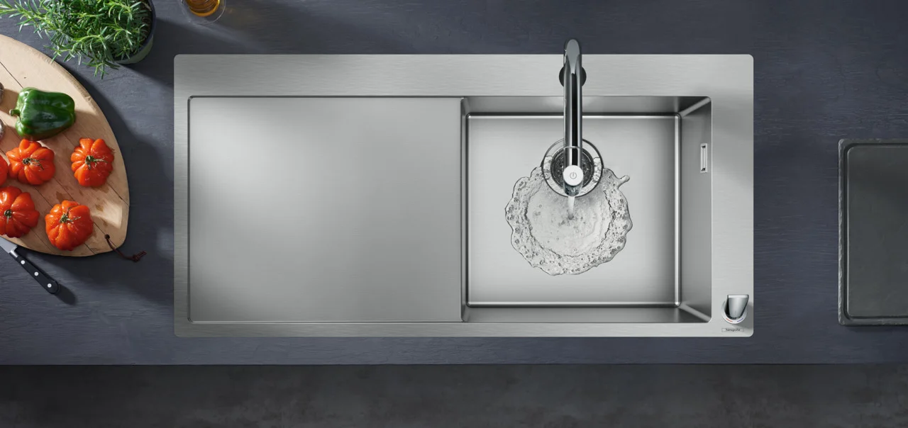 Hansgrohe Metris Select M71 2-Loch Einhebel-Küchenmischer mit Ausziehbrause, Chrom, 35 mm Bohrung, 200 mm ComfortZone, 110° oder 150° Schwenkbereich Hansgrohe Metris Select M71 2-Loch Einhebel-Küchenmischer mit Ausziehbrause, Chrom, 35 mm Bohrung, 200 mm ComfortZone, 110° oder 150° Schwenkbereich