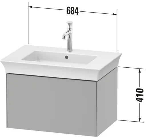 Duravit Waschtischunterschrank „White Tulip“ in, mit Beleuchtung