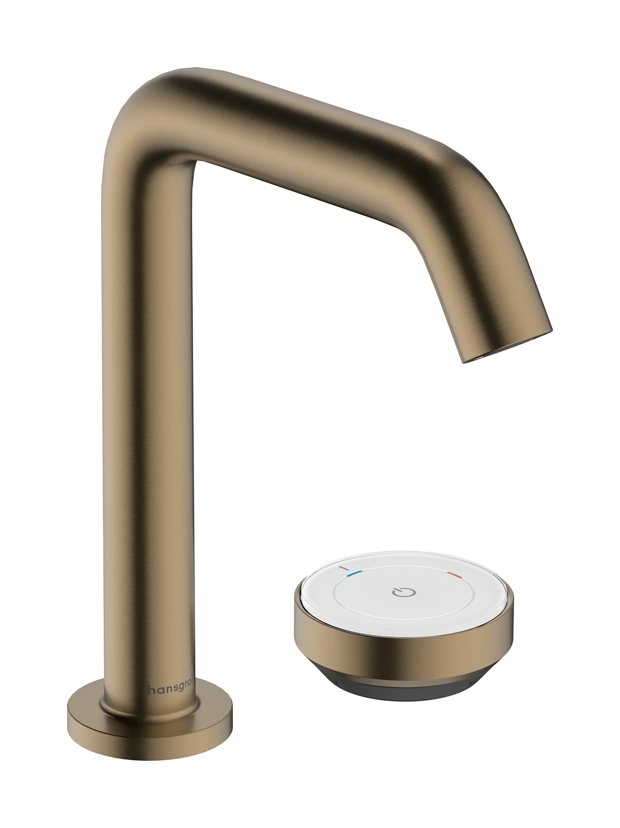 Hansgrohe Tecturis S 2-Loch Waschtischmischer 150 CoolStart EcoSmart+ Brushed Bronze, Ausladung 139 mm, Auslaufhöhe 151 mm, Zylindergriff, Normalstrahl, max. Durchflussmenge 4 l/min, Select Kartusche mit Temperaturverstellung, unverschließbare Ablaufgarn
