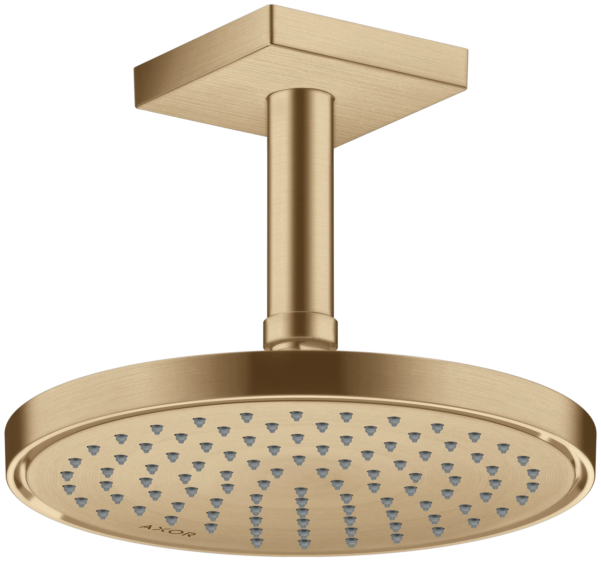 Hansgrohe AXOR ShowerSolutions Kopfbrause 220 1jet Brushed Bronze, verstellbarer Winkel, abnehmbar zur Reinigung, G 1/2 Anschluss Hansgrohe AXOR ShowerSolutions Kopfbrause 220 1jet Brushed Bronze, verstellbarer Winkel, abnehmbar zur Reinigung, G 1/2 Anschluss