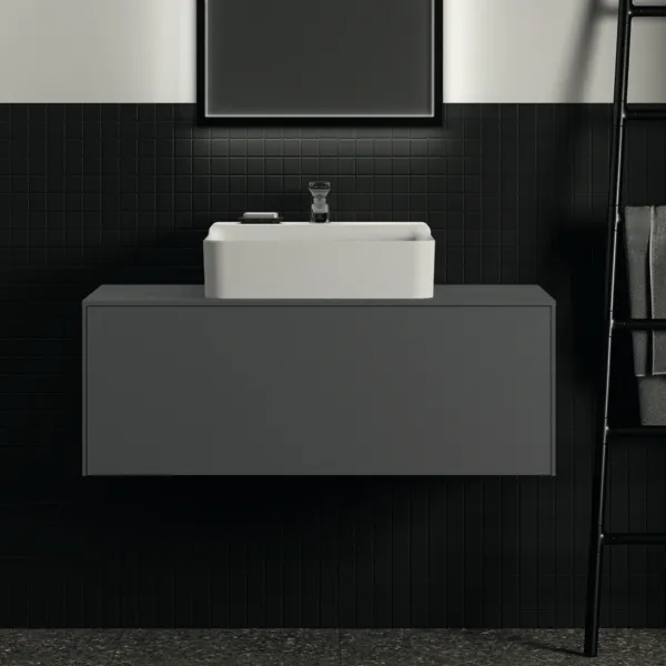 Ideal Standard Waschtischunterschrank „Conca“ 100,2 × 37 × 50,5 cm Anthrazit matt lackiert Ideal Standard Waschtischunterschrank „Conca“ 100,2 × 37 × 50,5 cm Anthrazit matt lackiert