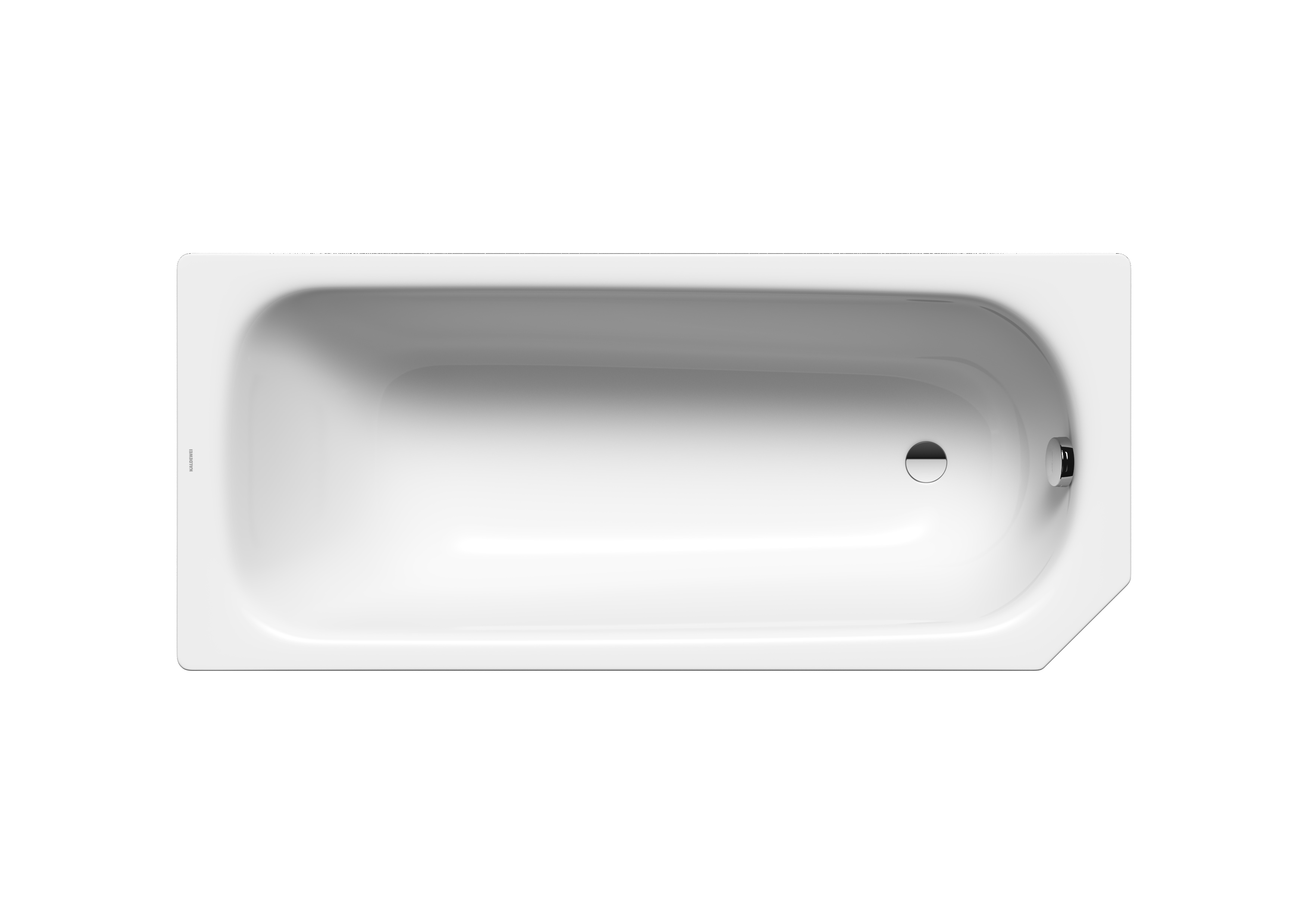 Kaldewei fünfeck rechteck Badewanne „Saniform V4“ 160 × 70 cm in alpinweiß,, ohne Grifflochbohrungen, ohne Wannenträger