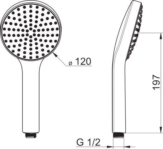 HA Handbrause HANSAACTIVEJET 8431 1-strahlig Chrom/Hellgrau