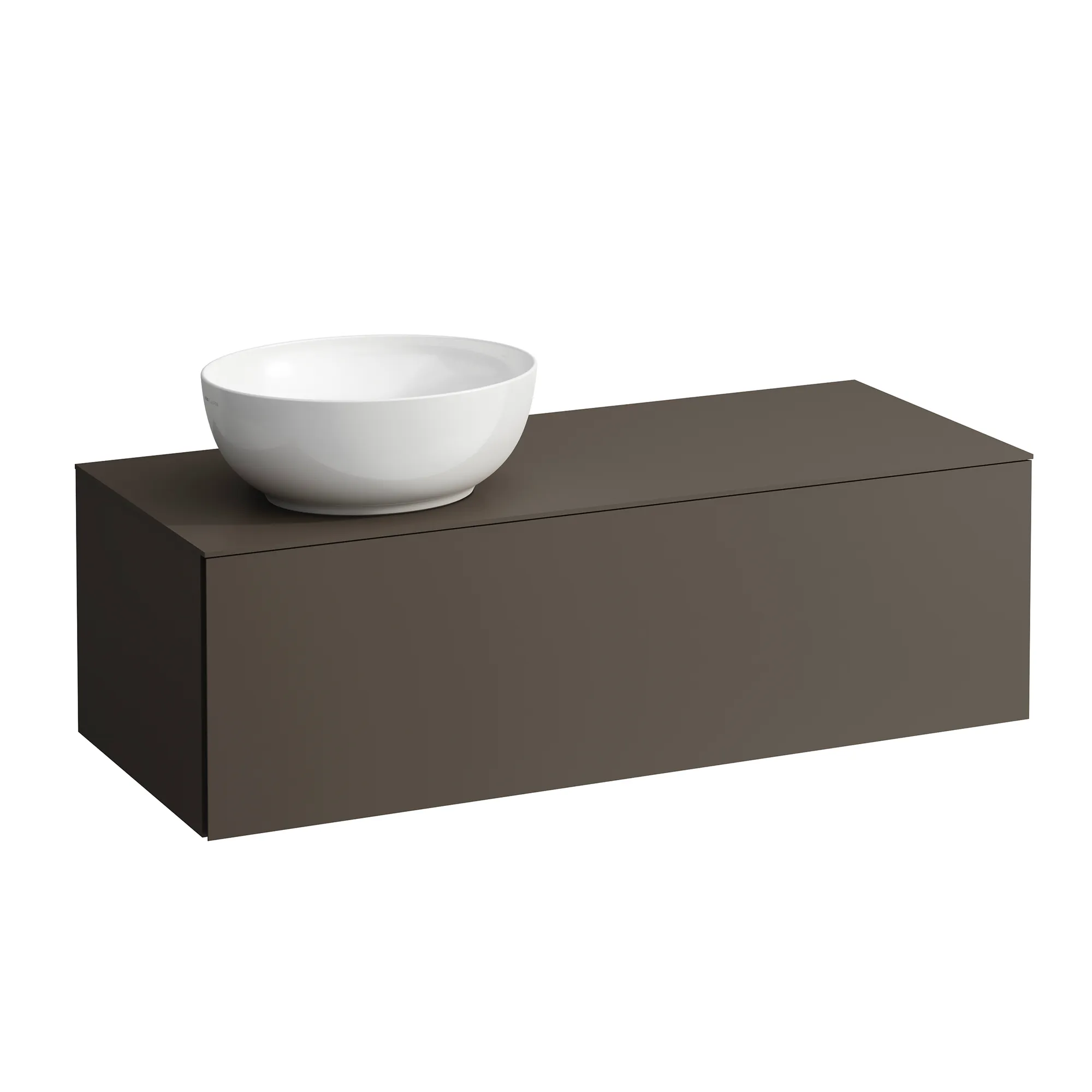 Laufen Schubladenelement „Ilbagnoalessi“ 1200 × 370 × 500 mm Dunkelbraun, ohne Hahnlochbohrung, links Laufen Schubladenelement „Ilbagnoalessi“ 1200 × 370 × 500 mm Dunkelbraun, ohne Hahnlochbohrung, links