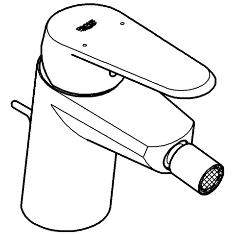 Einhand-Bidetbatterie Eurodisc Cosmopolitan 33244_2, Einlochmontage, Zugstangen-Ablaufgarnitur 1 1/4'', chrom Einhand-Bidetbatterie Eurodisc Cosmopolitan 33244_2, Einlochmontage, Zugstangen-Ablaufgarnitur 1 1/4'', chrom