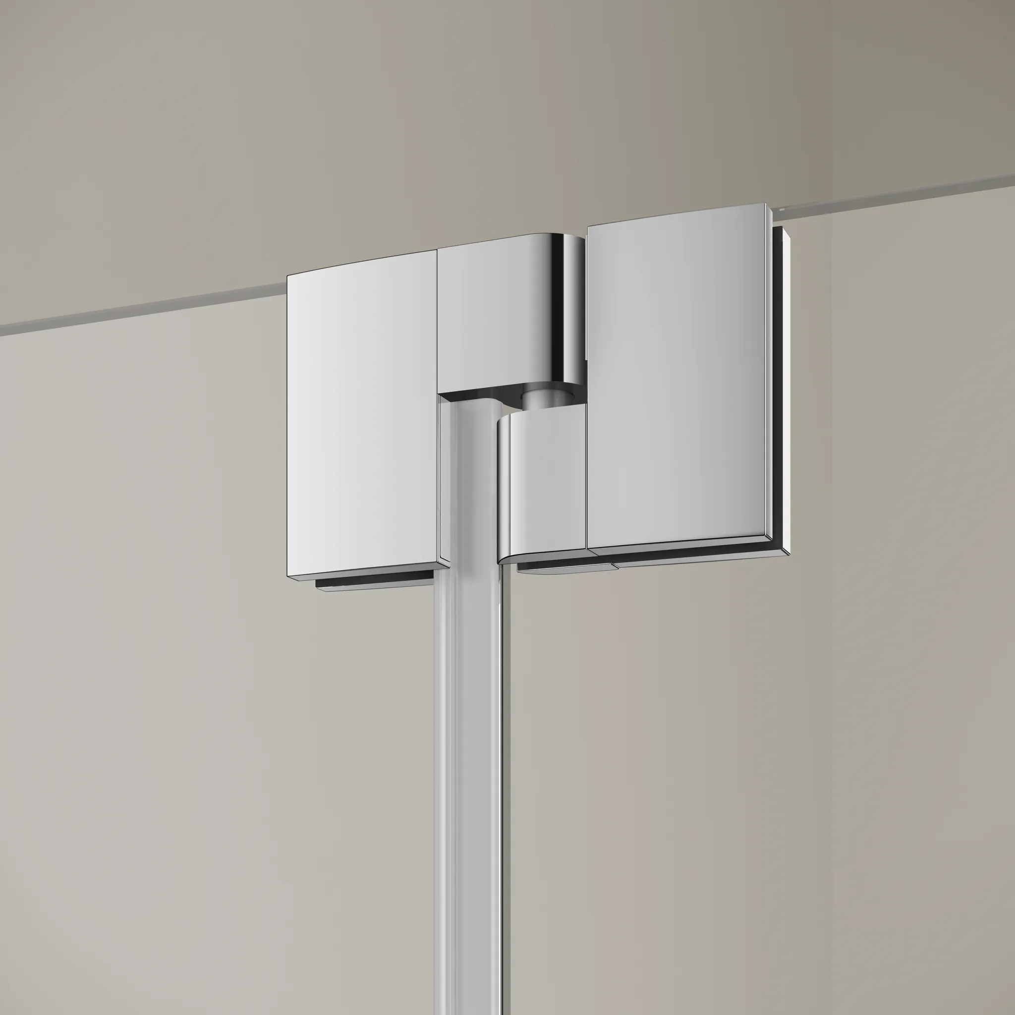 Kermi Duschdesign Viertelkreis-Duschkabine mit Pendeltüren mit Festfeldern für gleichschenklige Wannen „FILIA XP“ Glas Klar, Profile Silber Hochglanz, BV: 875 - 900 mm GAK: 860 - 885 mm WE: 885 - 910 mm H: 2000 mm