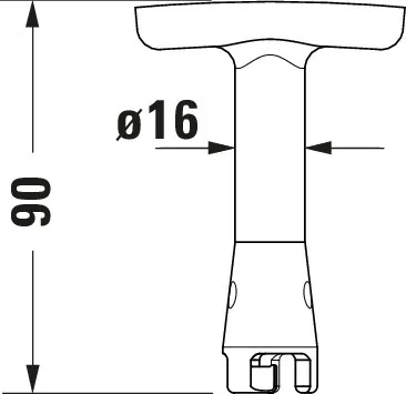 Duravit Werkzeug Serviceschlüssel für Urinal Dry Duravit Werkzeug Serviceschlüssel für Urinal Dry