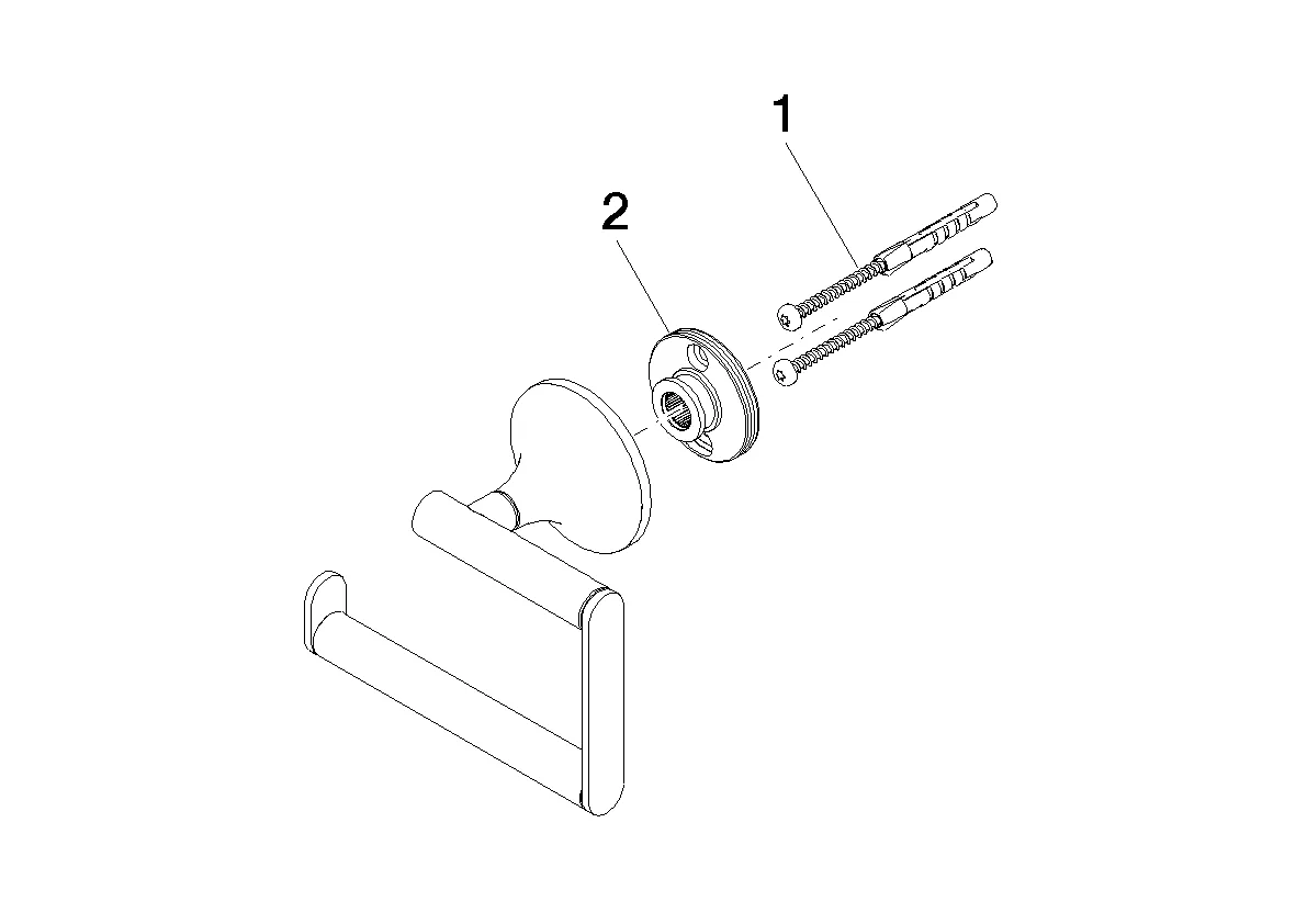 Papierrollenhalter ohne Deckel VAIA Chrom 83500809 Papierrollenhalter ohne Deckel VAIA Chrom 83500809