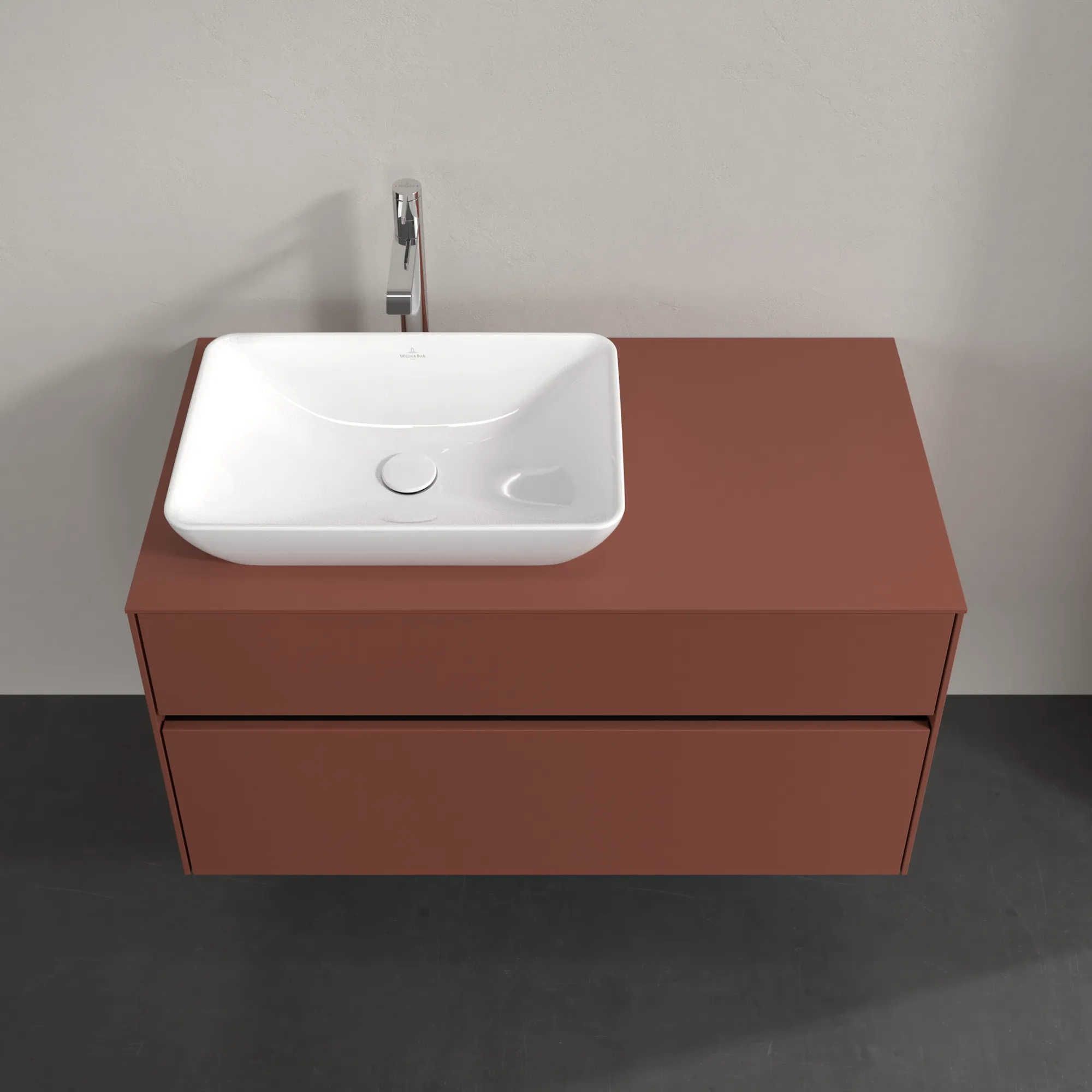Villeroy & Boch Waschbeckenunterschrank Collaro C11000, eckig, Wine Red, 1000x548x500 mm, mit Absenkautomatik (SoftClosing), 2 Auszüge