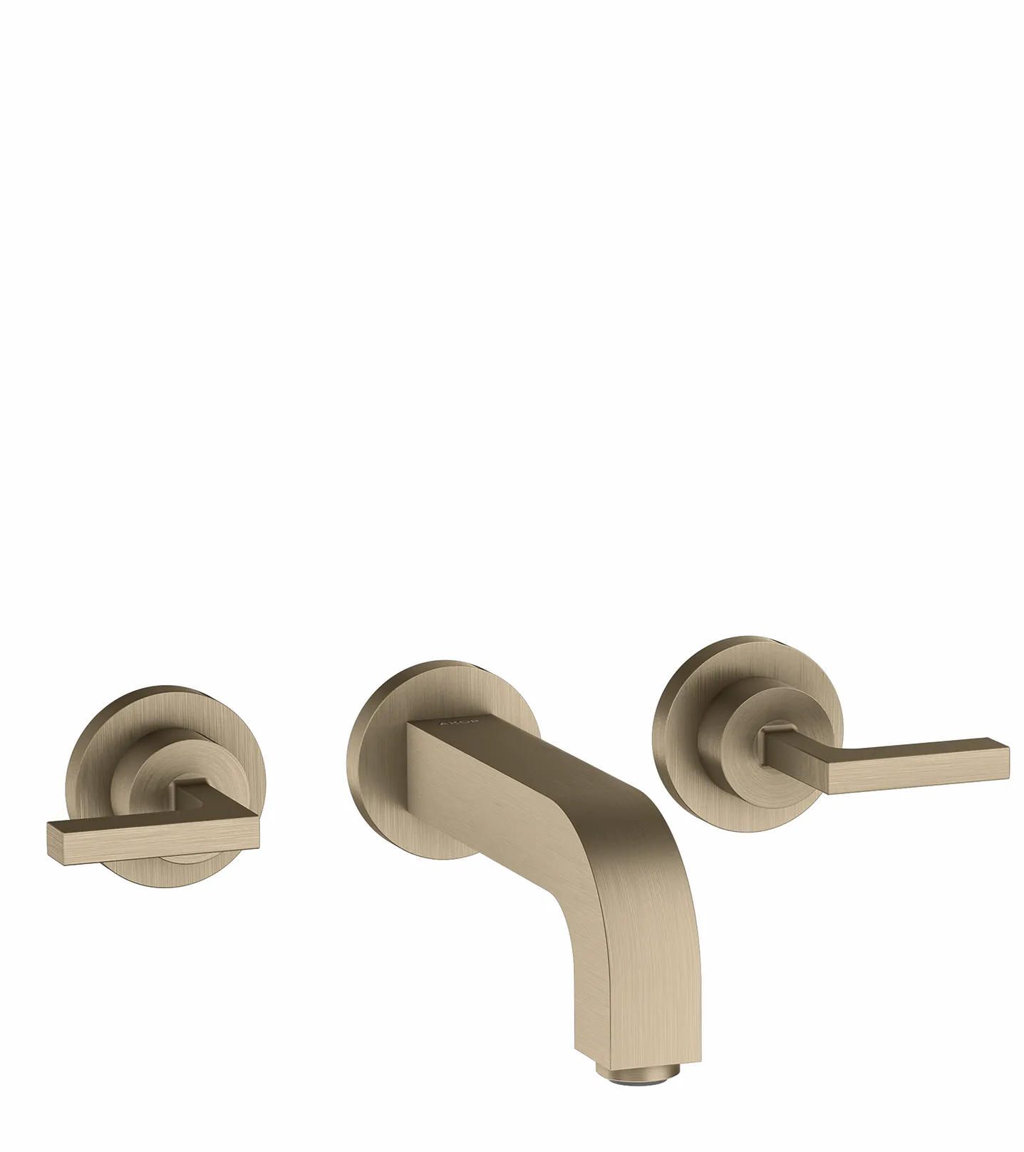 Hansgrohe AXOR Citterio 3-Loch Waschtischarmatur Unterputz Wandmontage Brushed Nickel