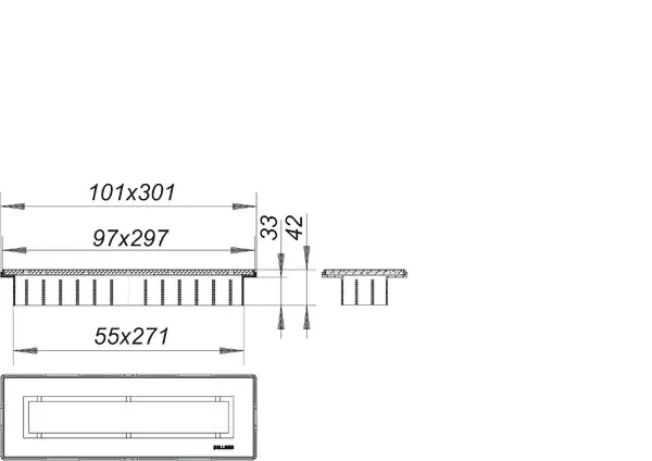 Duschrinne CeraNiveau schwarz matt, 300 x 100 mm Duschrinne CeraNiveau schwarz matt, 300 x 100 mm