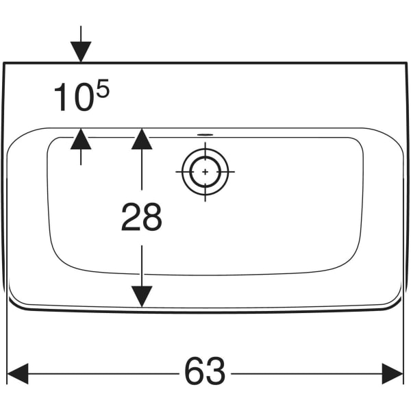 Wandwaschtisch „Renova Compact“, rechteckig, mit Überlauf 65 × 40 cm in weiß alpin Wandwaschtisch „Renova Compact“, rechteckig, mit Überlauf 65 × 40 cm in weiß alpin