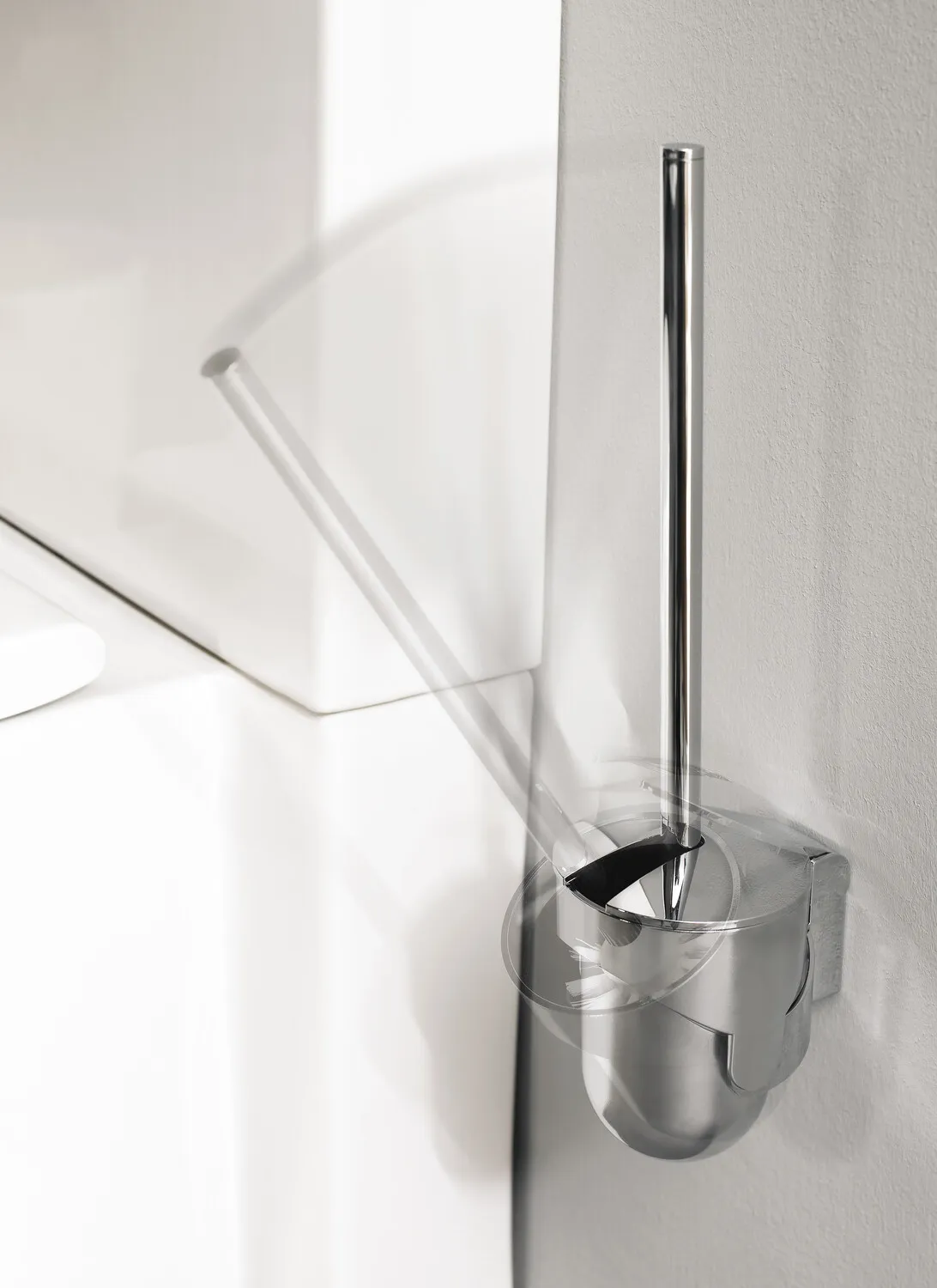 emco Toilettenbürstengarnitur „system 2“ in chrom, Befestigung verdeckt emco Toilettenbürstengarnitur „system 2“ in chrom, Befestigung verdeckt