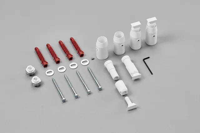 Montageset für „Yucca, Yucca Asym, Yucca Mirror“ in weiß Montageset für „Yucca, Yucca Asym, Yucca Mirror“ in weiß