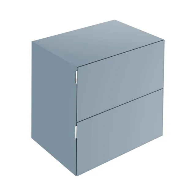 KEUCO Sideboard mit Auszügen „Edition 11 Art“ Blue Satin (Glas, satiniert), Blue Satin (Lack, seidenmatt), ohne Beleuchtung 80 × 70 × 49 cm