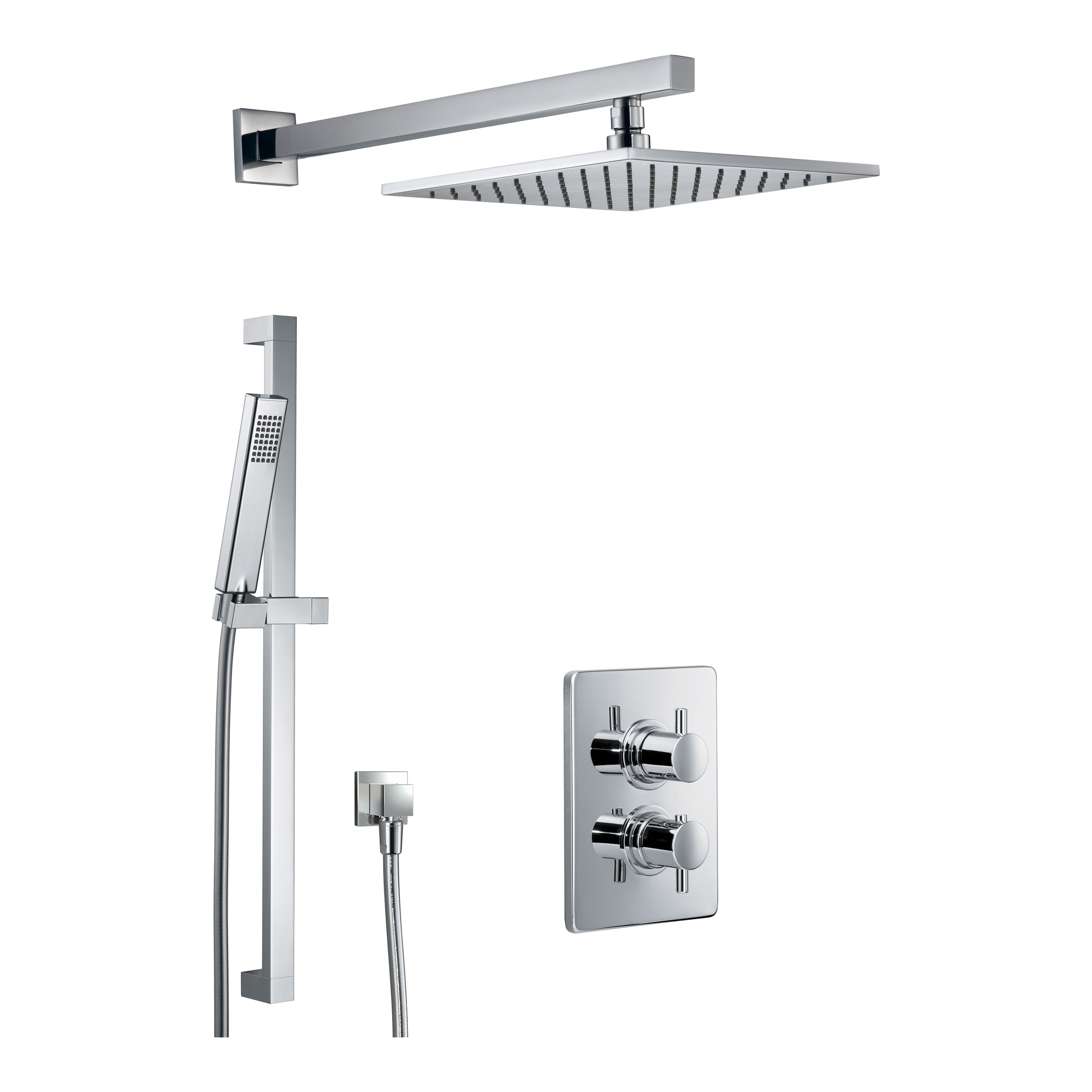 HSK gerahmte Schiebetür 3-teilig „Favorit“ Glas Chinchilla, Profile Weiß, H: 1850 mm HSK gerahmte Schiebetür 3-teilig „Favorit“ Glas Chinchilla, Profile Weiß, H: 1850 mm